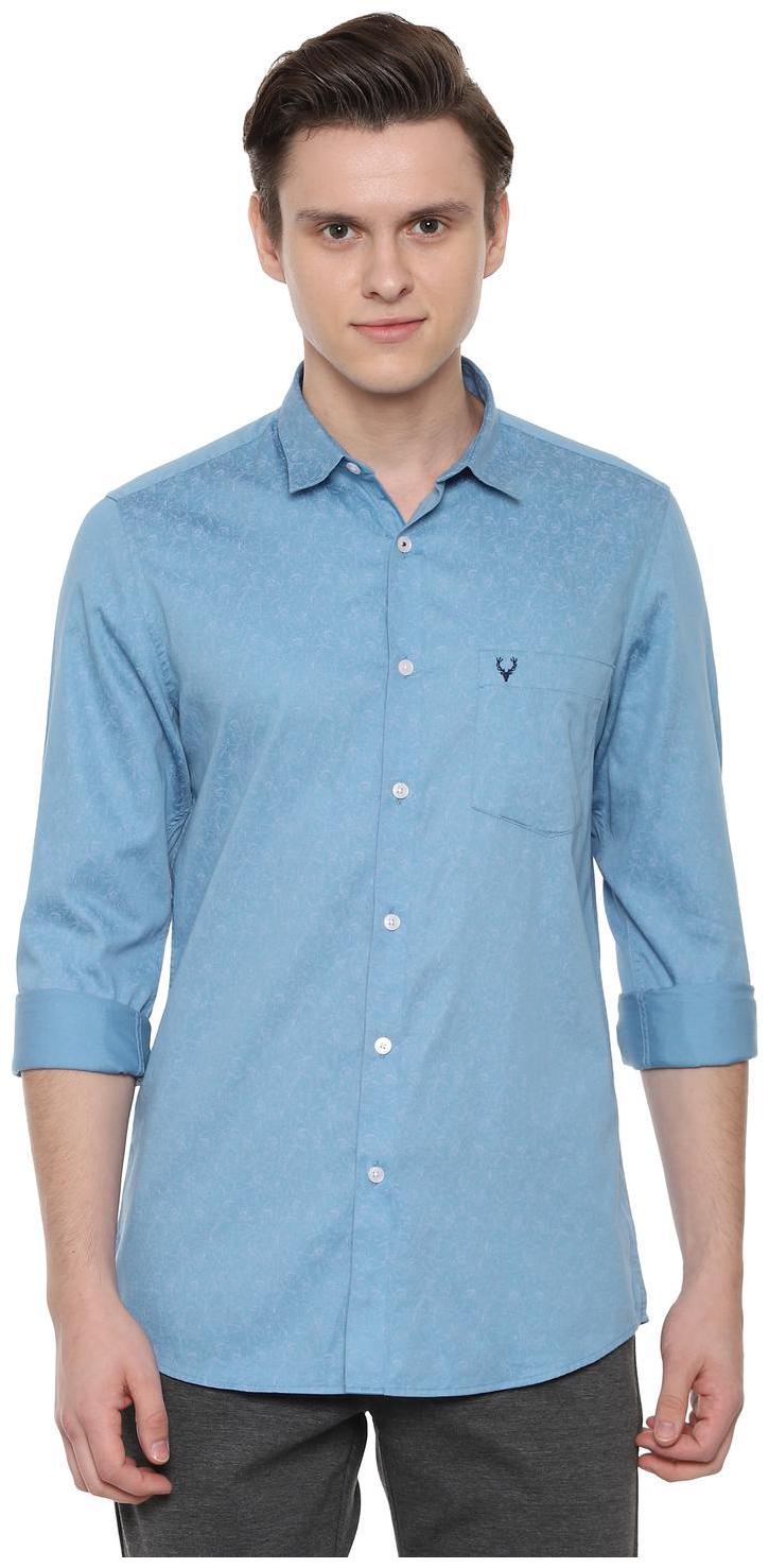 

Allen Solly Men Blue Printed Slim Fit Casual Shirt