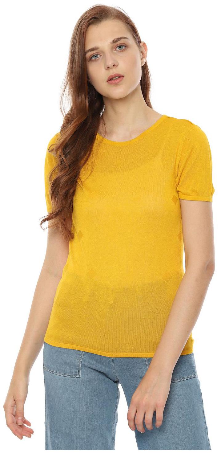 

Allen Solly Women Solid Regular top - Yellow