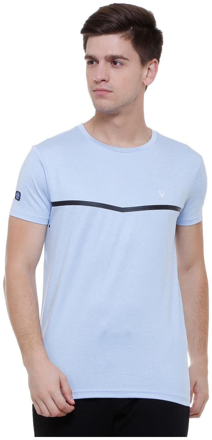 

Allen Solly Men Blue Regular fit Cotton Blend Round neck T-Shirt - Pack Of 1