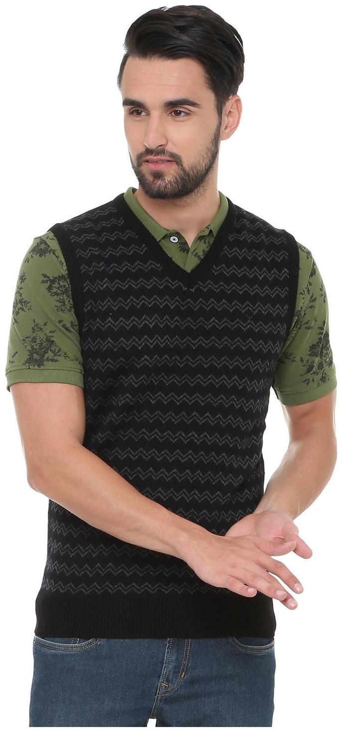 

Allen Solly Men Black V neck Pullover