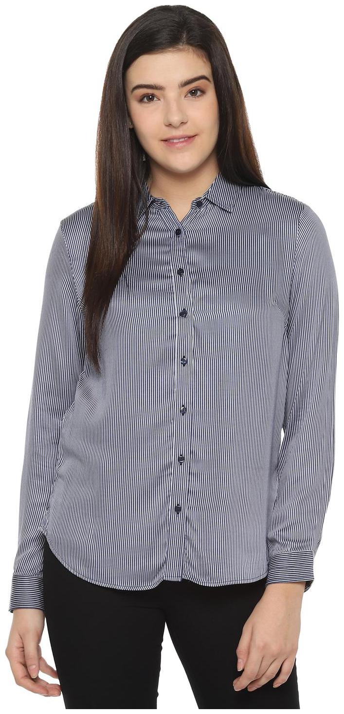

Allen Solly Women Purple Striped Regular Fit Shirt