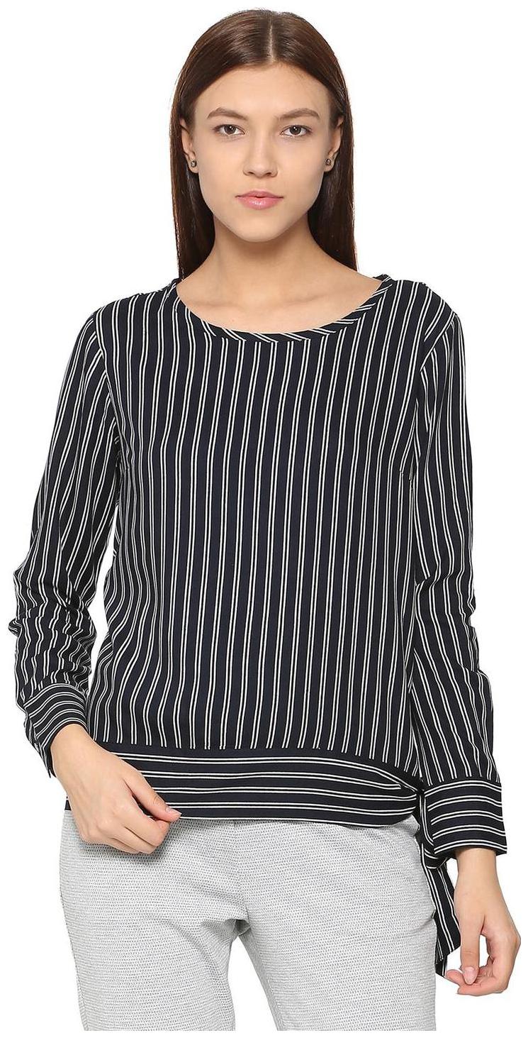 

Allen Solly Women Striped Regular top - Black