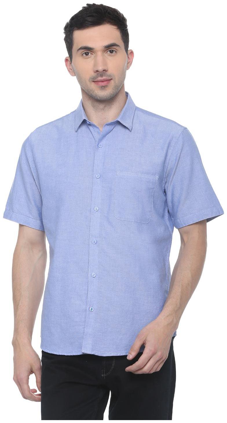 

Allen Solly Men Blue Solid Slim Fit Casual Shirt