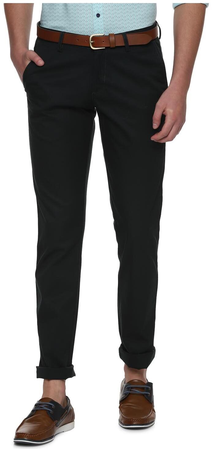 

Allen Solly Men Green Textured Slim fit Regular trousers