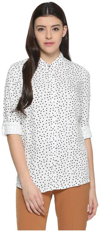 Allen Solly Women White Printed Regular Fit Shirt