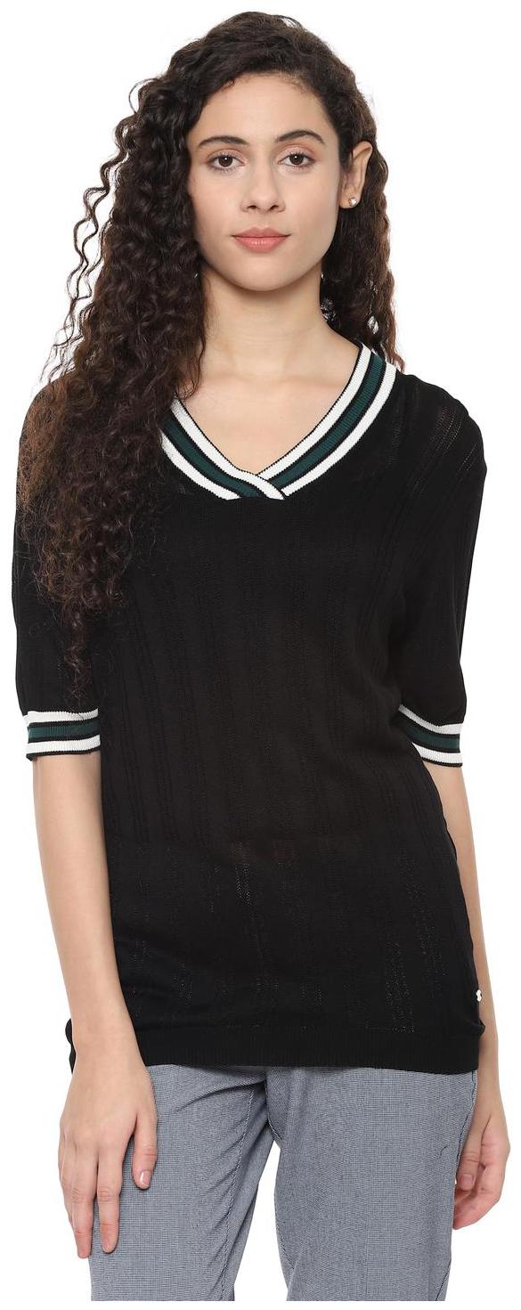 

Allen Solly Women Printed Regular top - Black