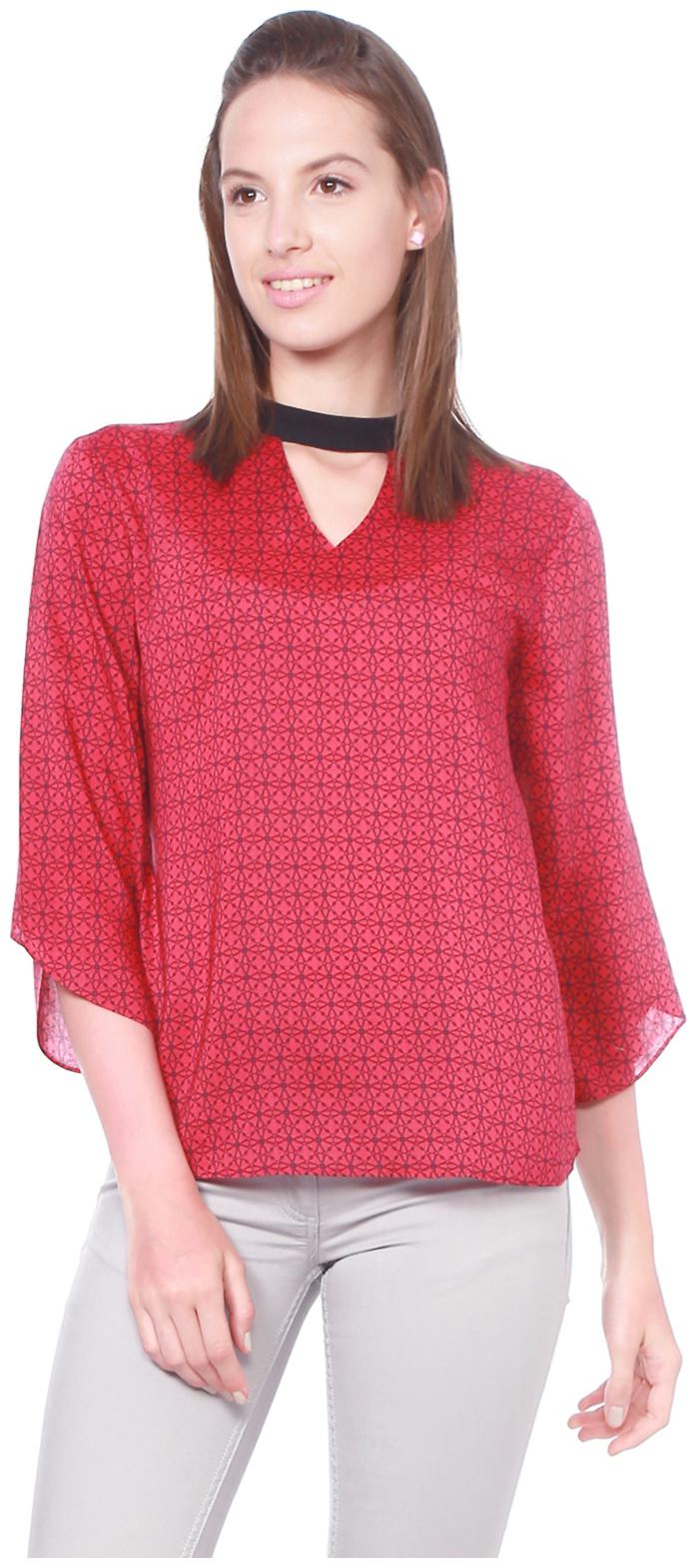 

Allen Solly Modal Regular Fit Red Top
