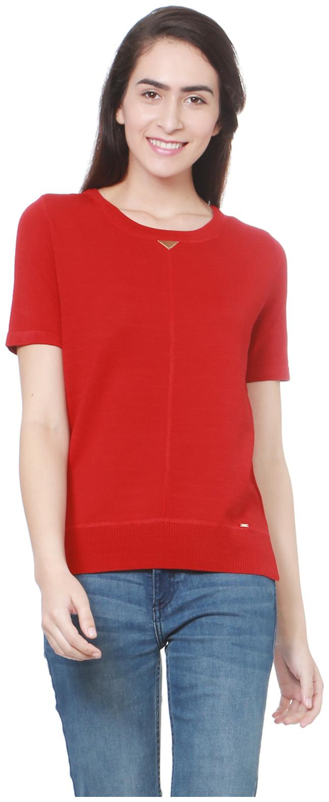 

Allen Solly Women Solid Regular top - Red