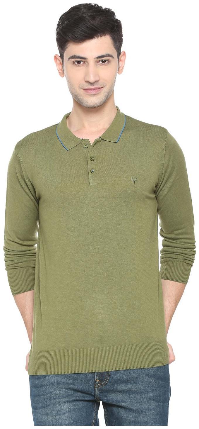 

Allen Solly Men Green Henley neck Pullover