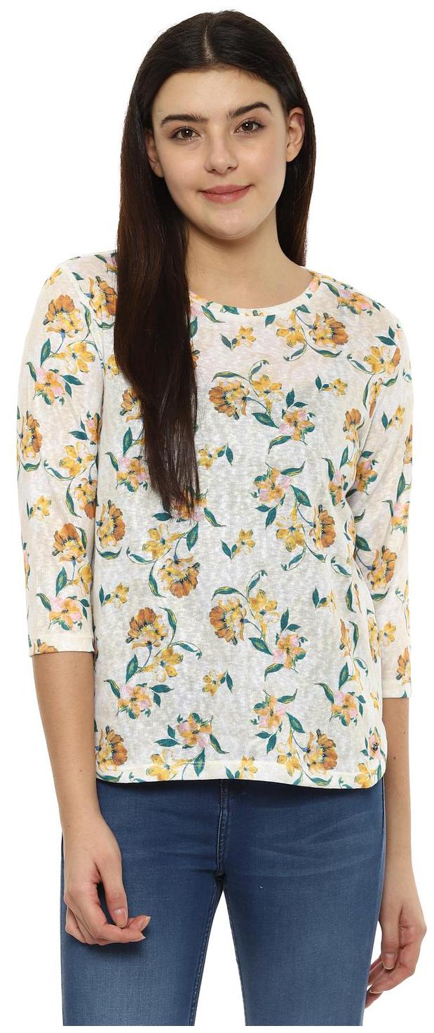 

Allen Solly Women Floral Regular top - White