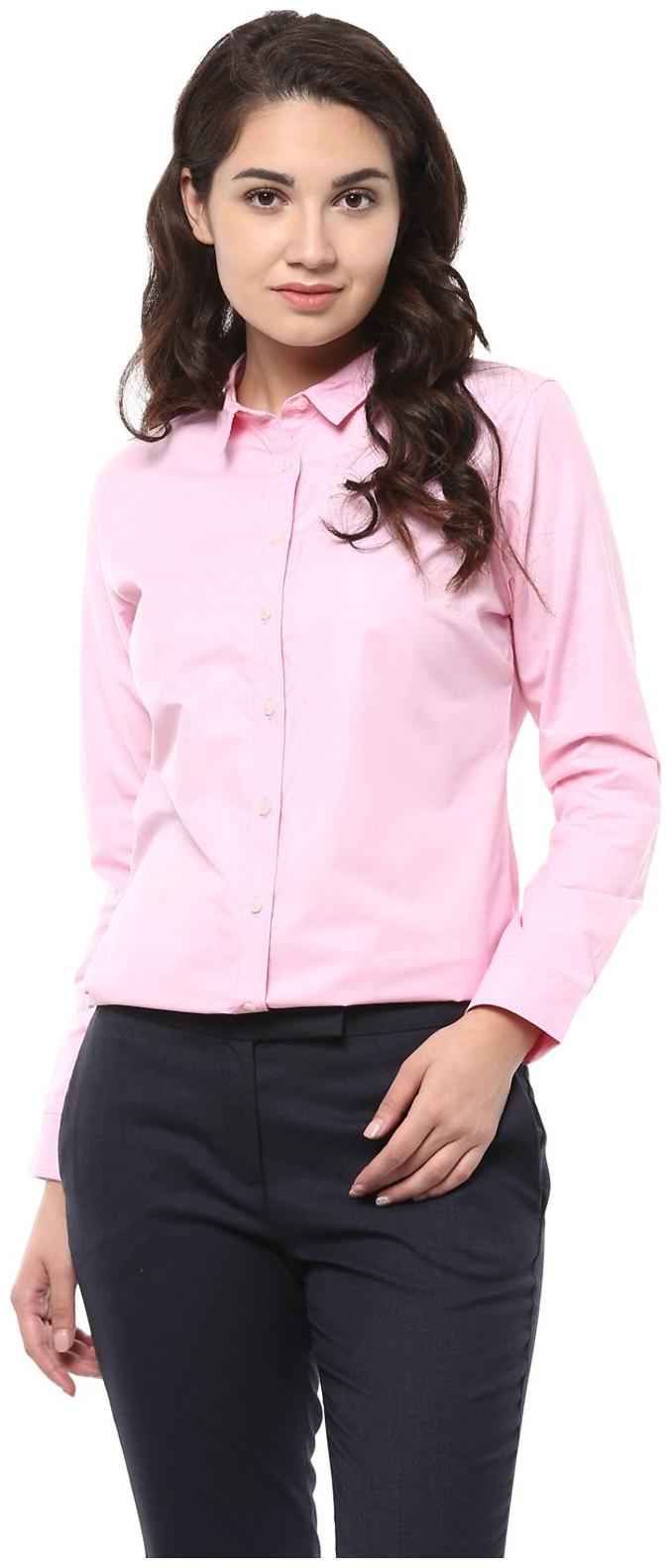 

Allen Solly Women Pink Solid Regular Fit Shirt
