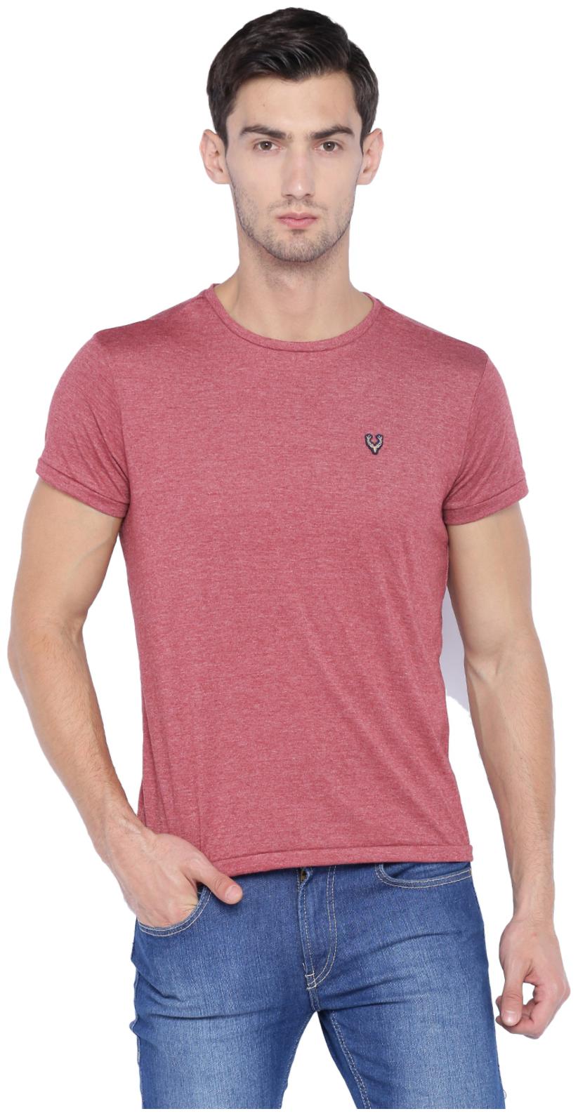 

Allen Solly Men Pink Slim fit Cotton Round neck T-Shirt - Pack Of 1