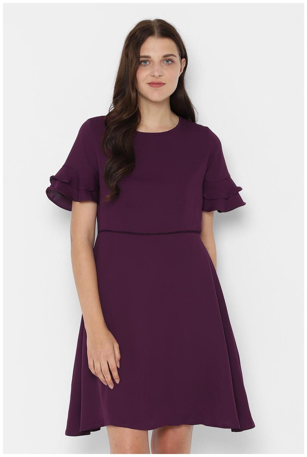 

Allen Solly Purple Solid A-line dress