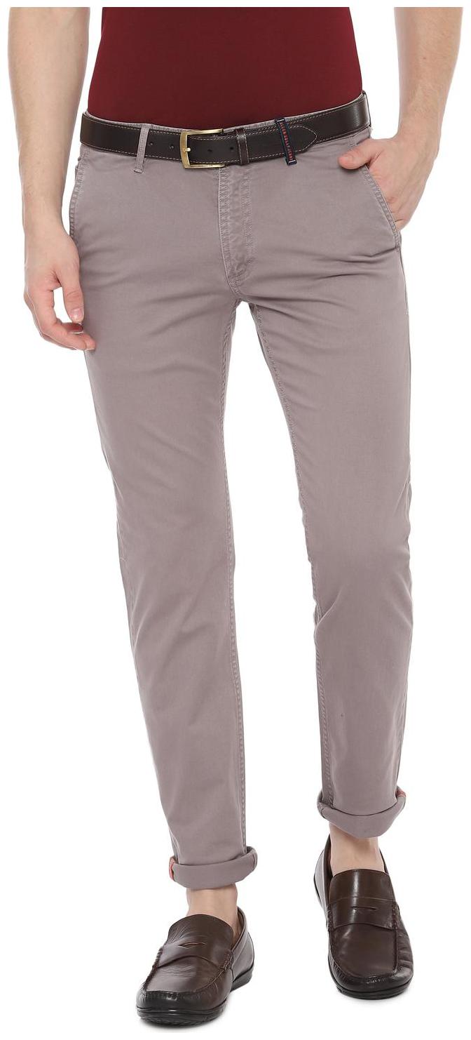 

Allen Solly Men Grey Solid Slim fit Regular trousers