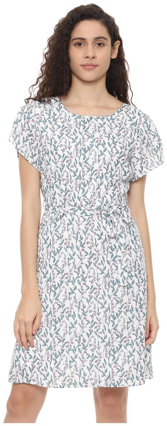 

Allen Solly White Printed A-line dress