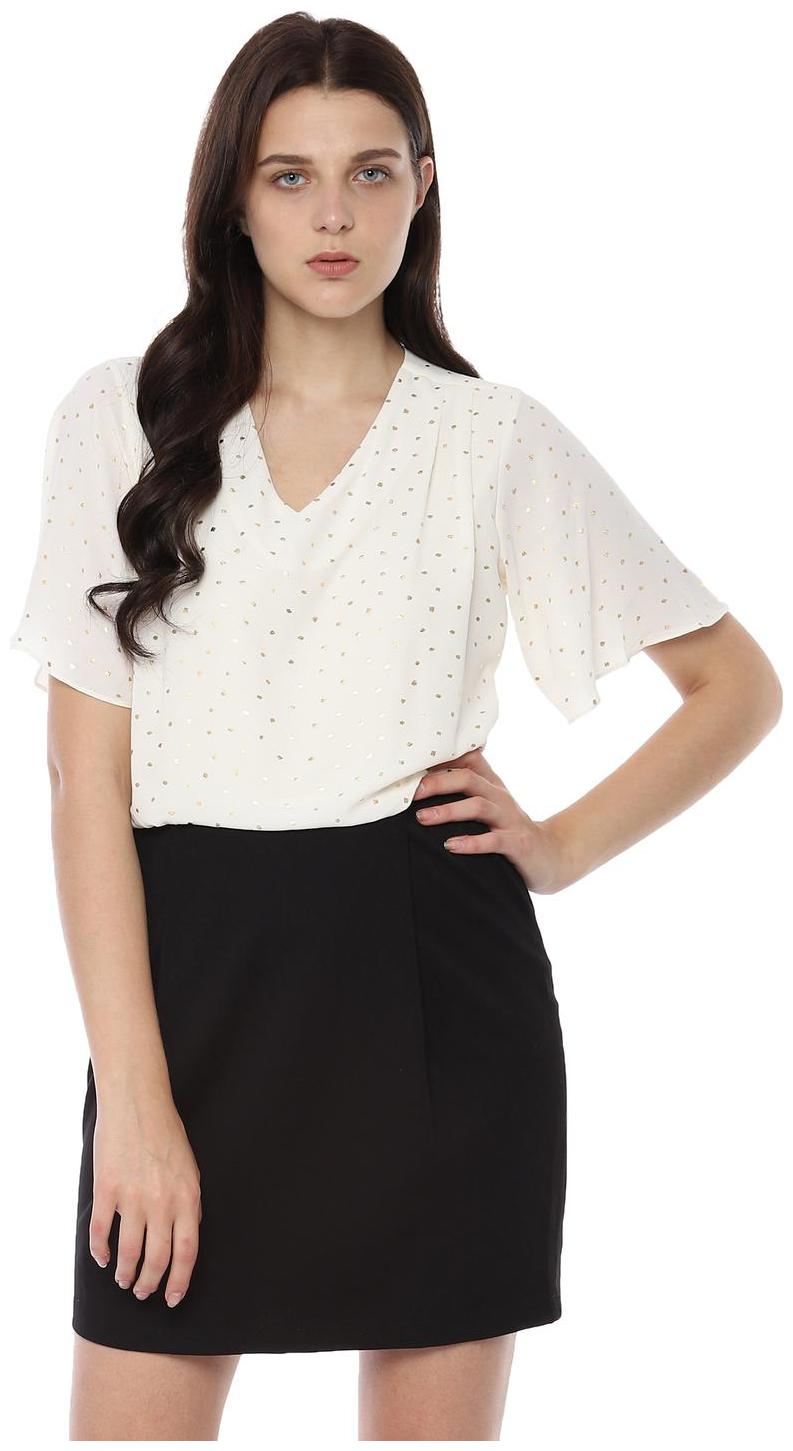 

Allen Solly White Self design A-line dress