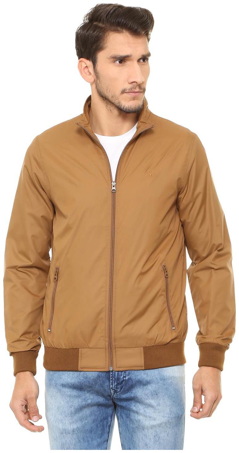 

Allen Solly Men Brown Solid Bomber jacket