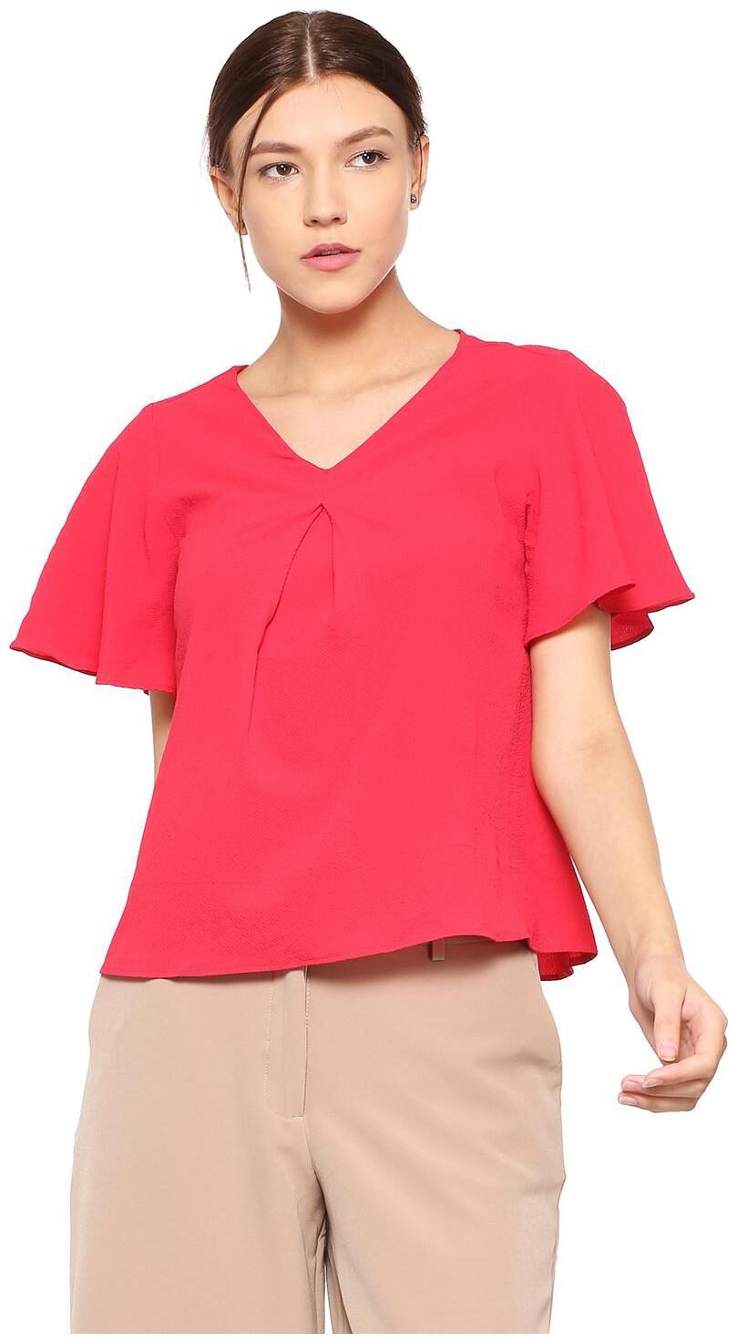 

Allen Solly Women Solid Regular top - Red