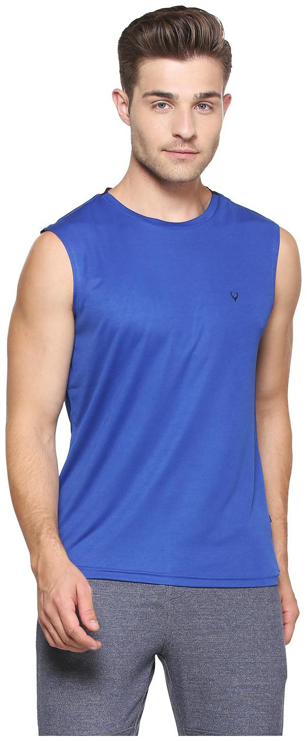

Allen Solly Men Blue Regular fit Polyester Round neck T-Shirt - Pack Of 1