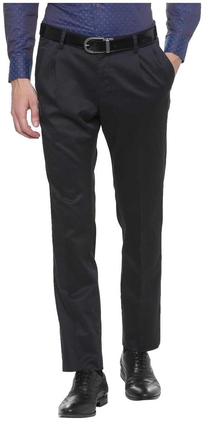 

Allen Solly Men Solid Regular Fit Formal Trouser - Black