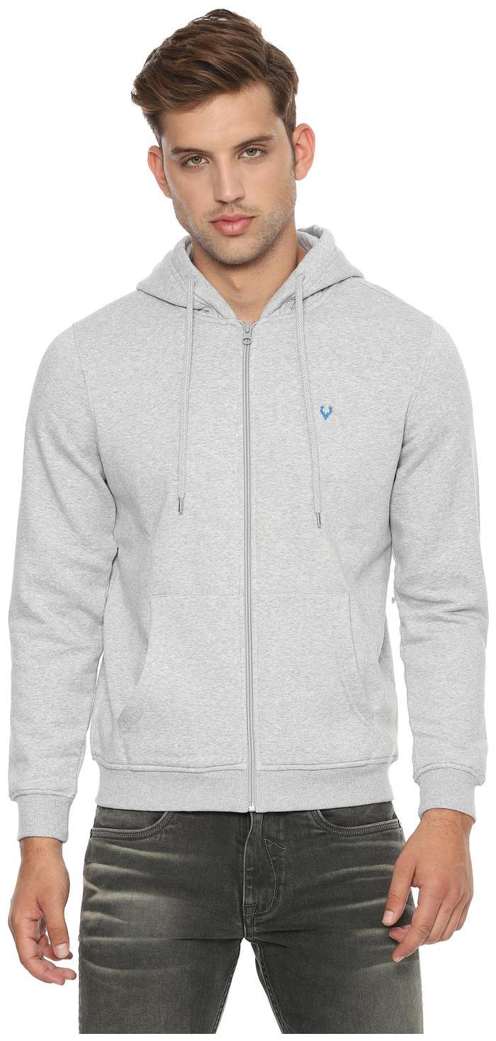

Allen Solly Men Grey Hooded Sweatshirt