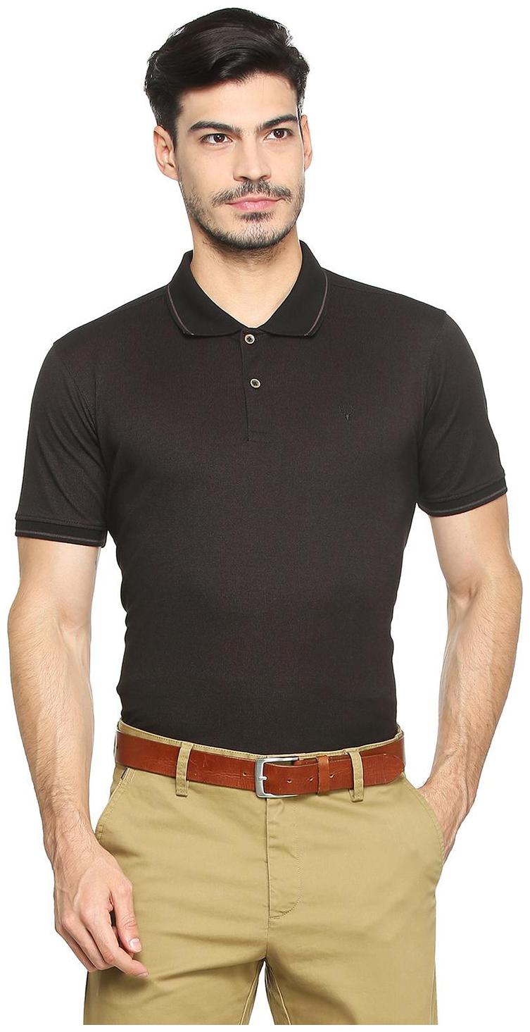 

Allen Solly Men Black Regular fit Cotton Blend Polo collar T-Shirt - Pack Of 1