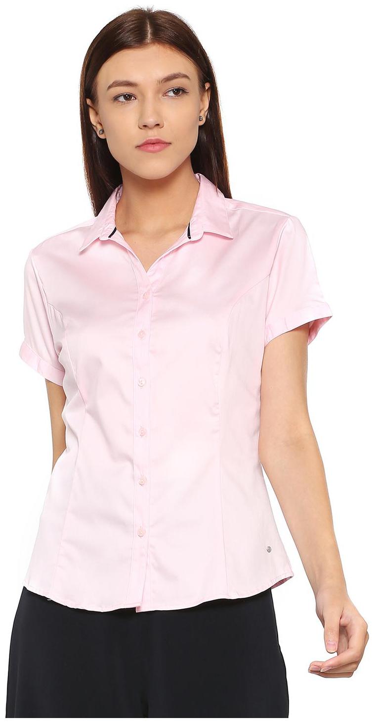 

Allen Solly Women Pink Solid Regular Fit Shirt