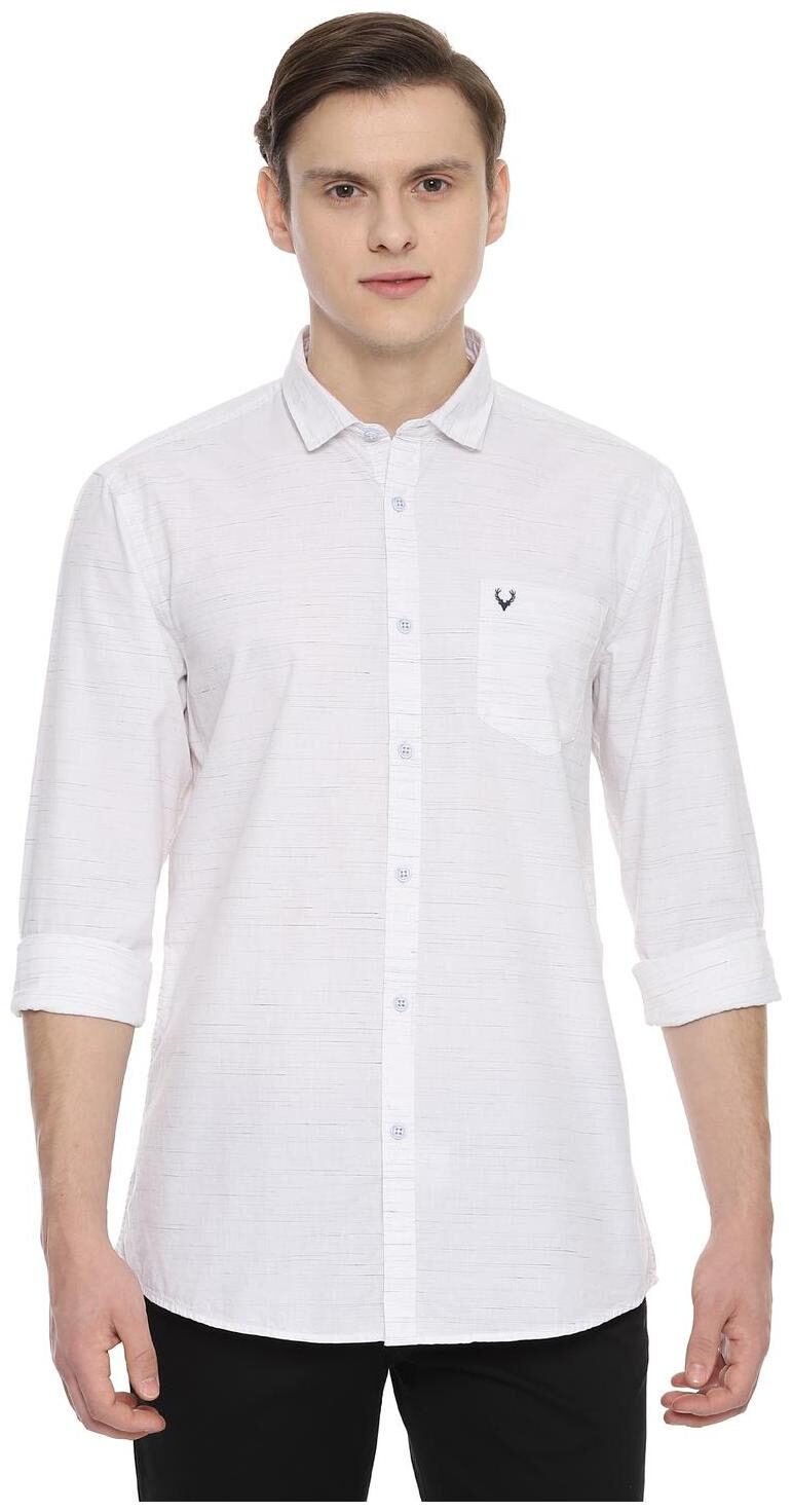 

Allen Solly Men White Textured Regular Fit Casual Shirt