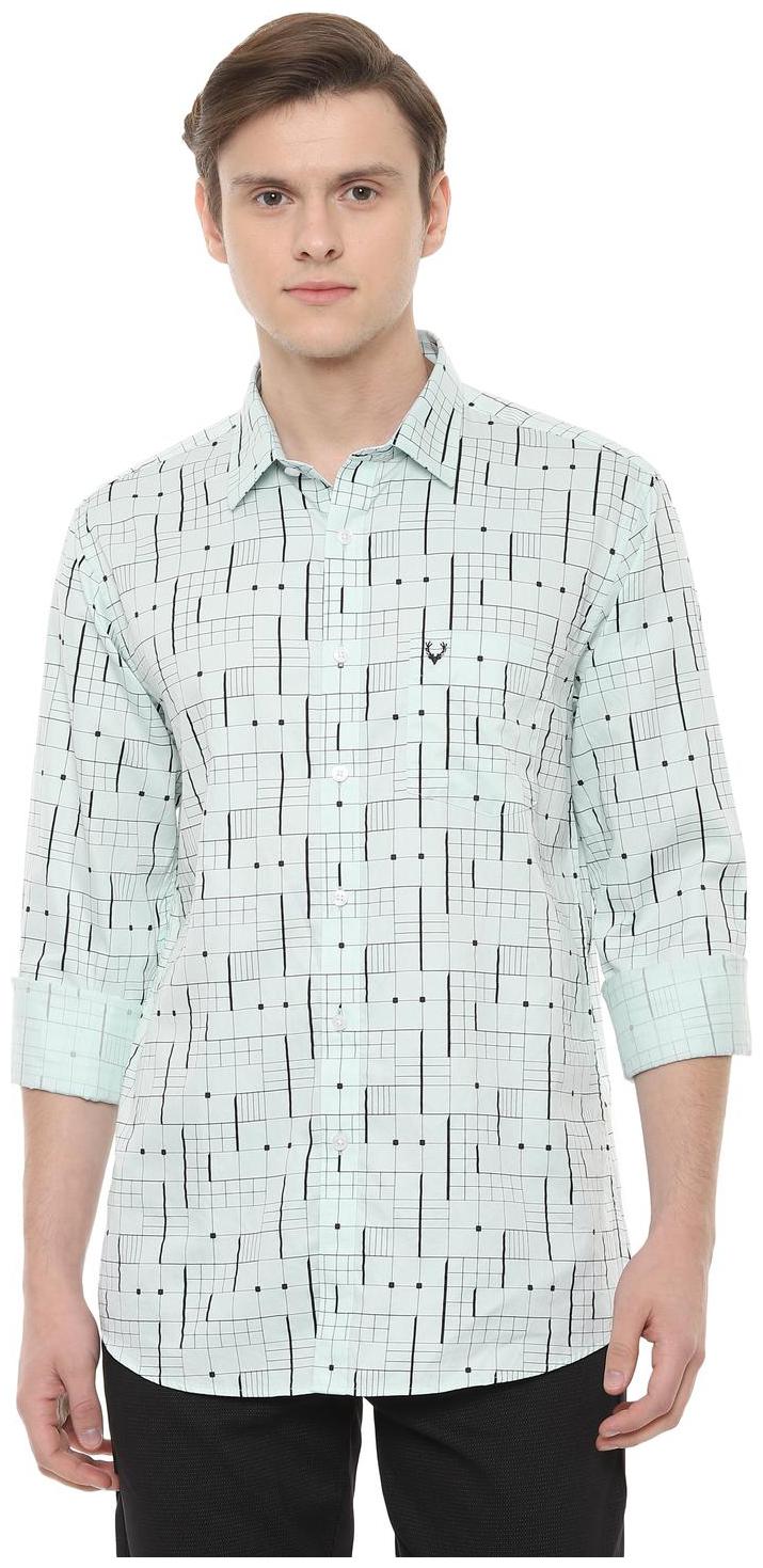 

Allen Solly Men Blue Printed Slim Fit Casual Shirt