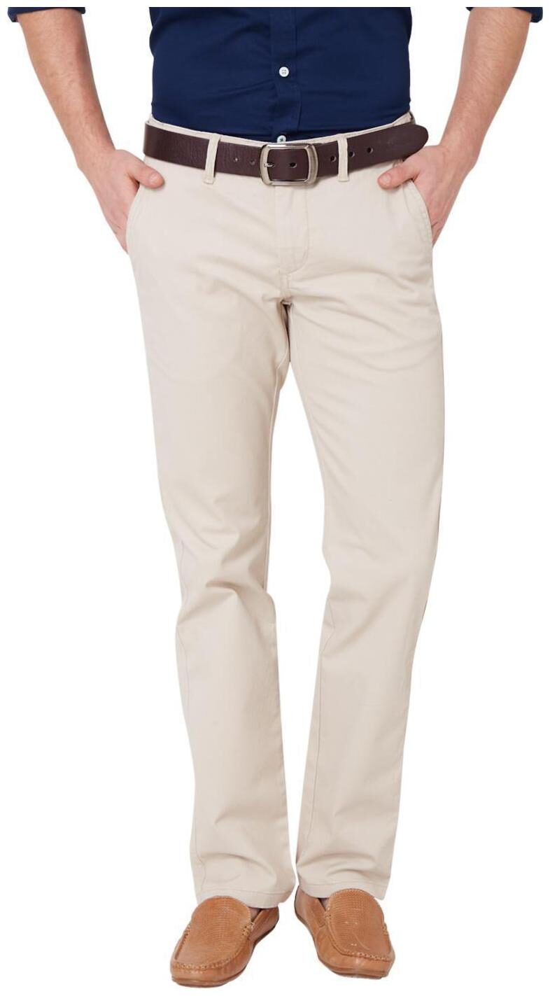 

Allen Solly Men Beige Solid Regular fit Regular trousers