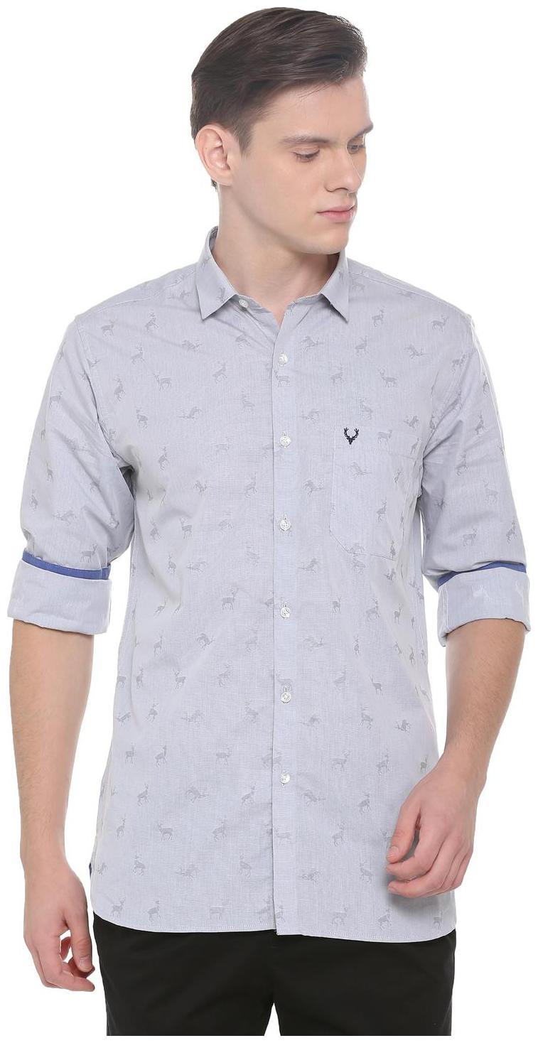 

Allen Solly Men Grey Printed Regular Fit Casual Shirt