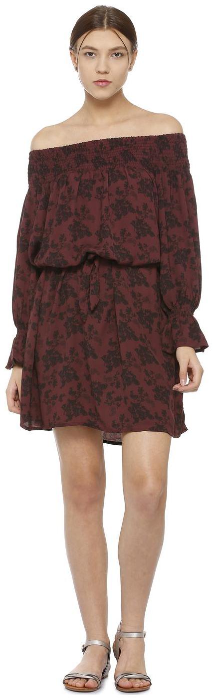 

Allen Solly Black Printed A-line dress