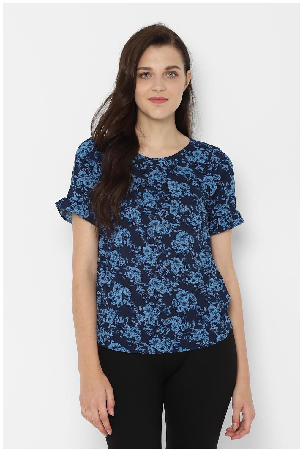 

Allen Solly Women Floral Regular top - Blue