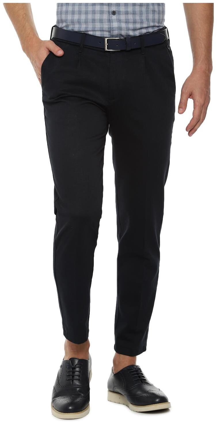 

Allen Solly Men Blue Solid Slim fit Regular trousers