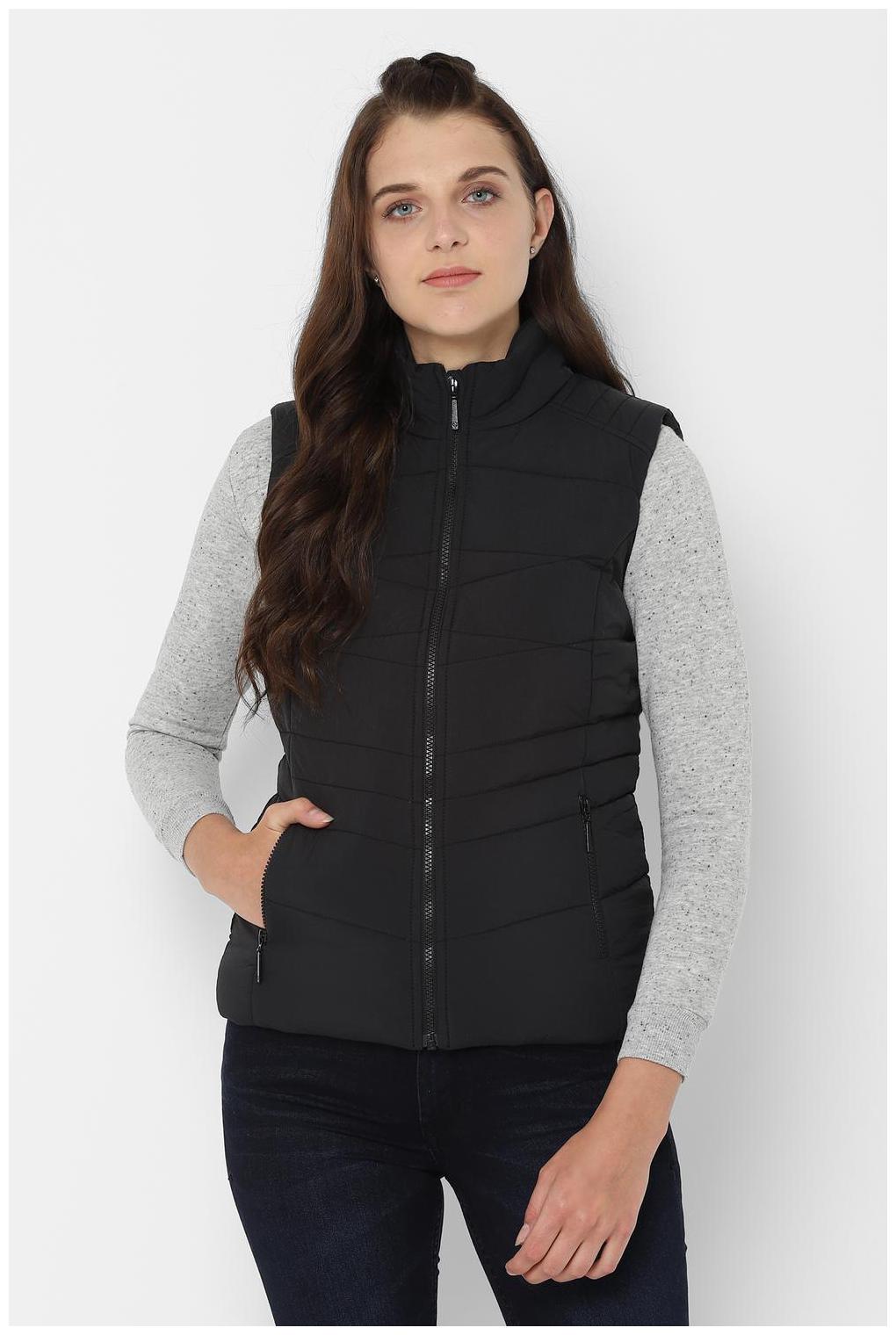 

Allen Solly Women Solid Regular Jacket - Black
