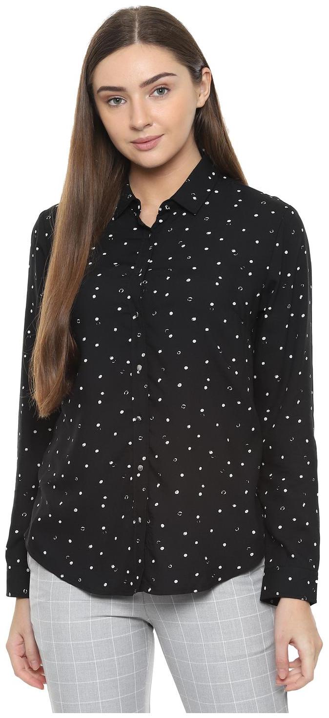 

Allen Solly Women Black Printed Regular Fit Shirt