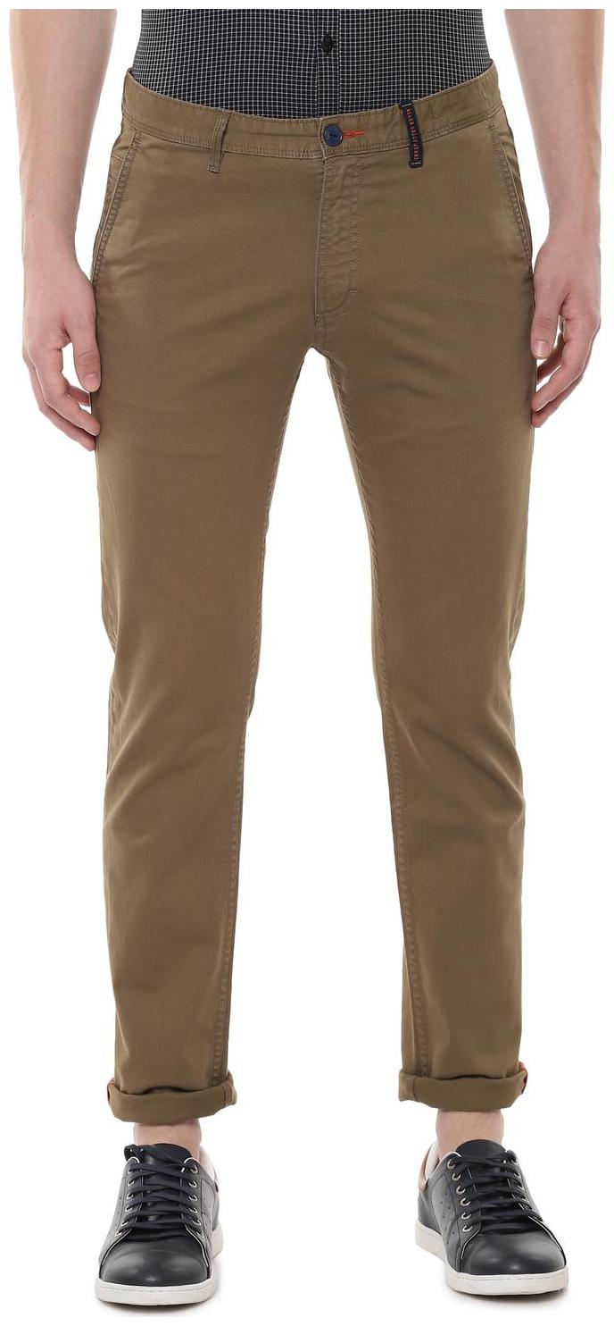 

Allen Solly Men Beige Textured Slim fit Regular trousers