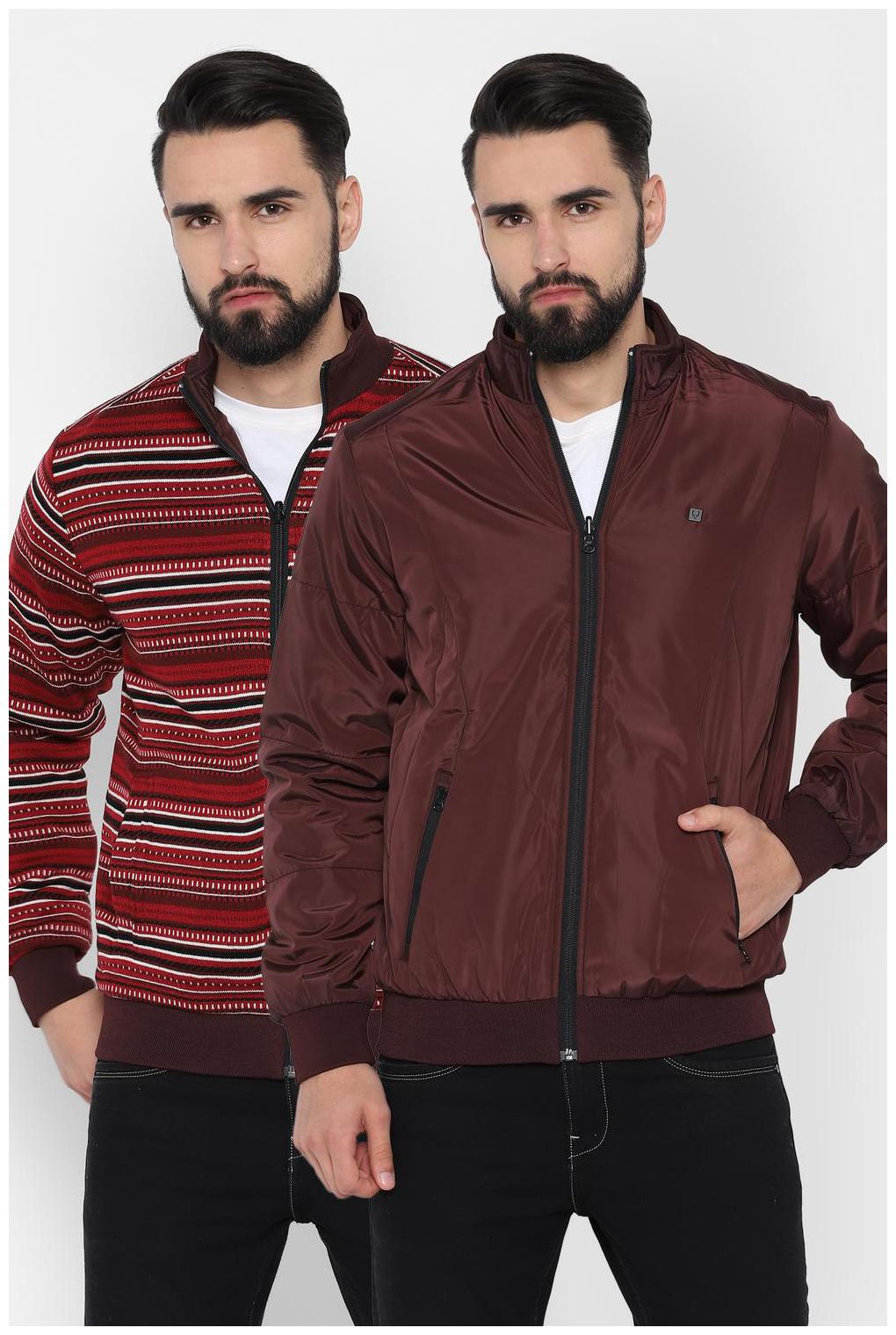 

Allen Solly Men Polyester Leather Jacket Maroon