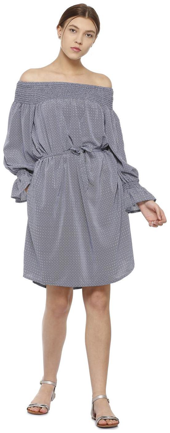 

Allen Solly Blue Printed A-line dress