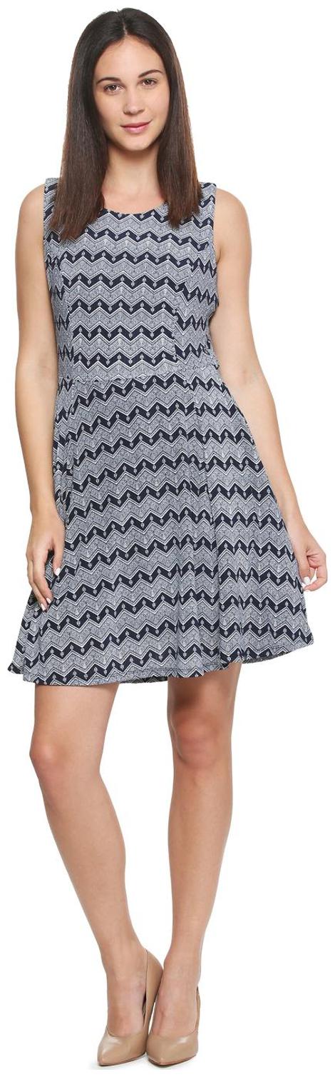 

Allen Solly Blue Solid A-line dress