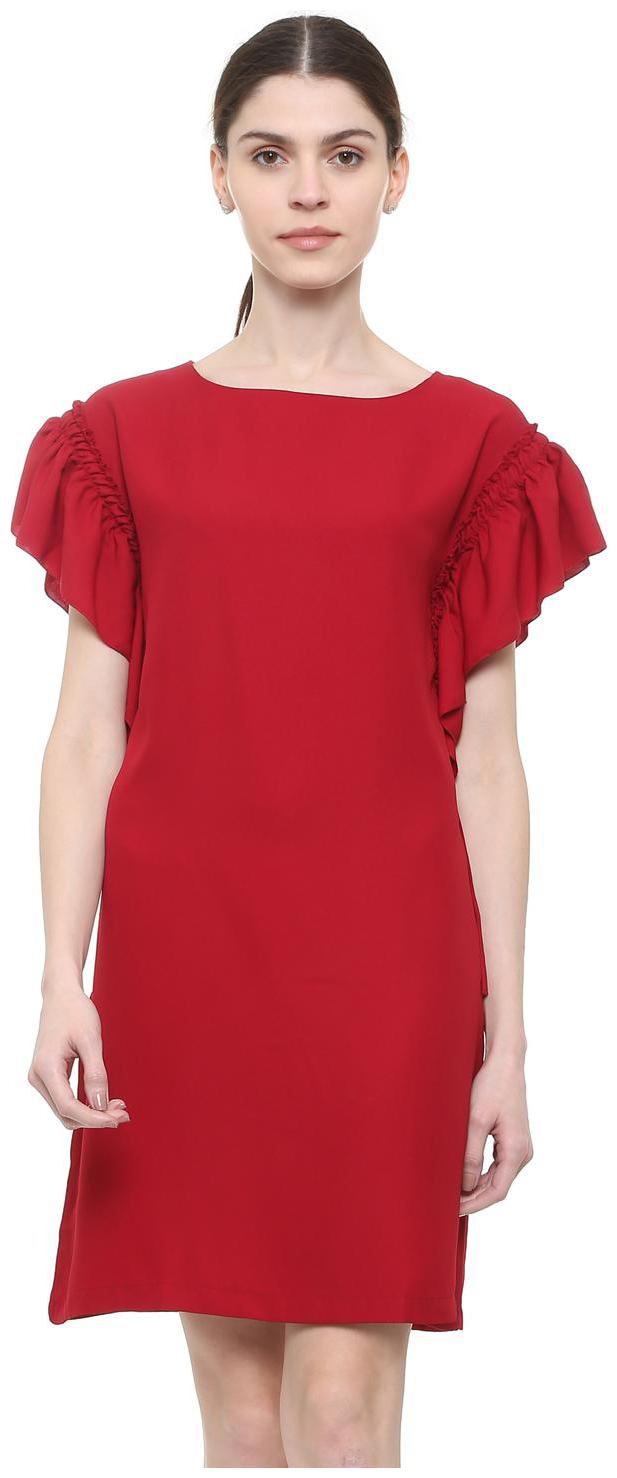

Allen Solly Red Solid A-line dress