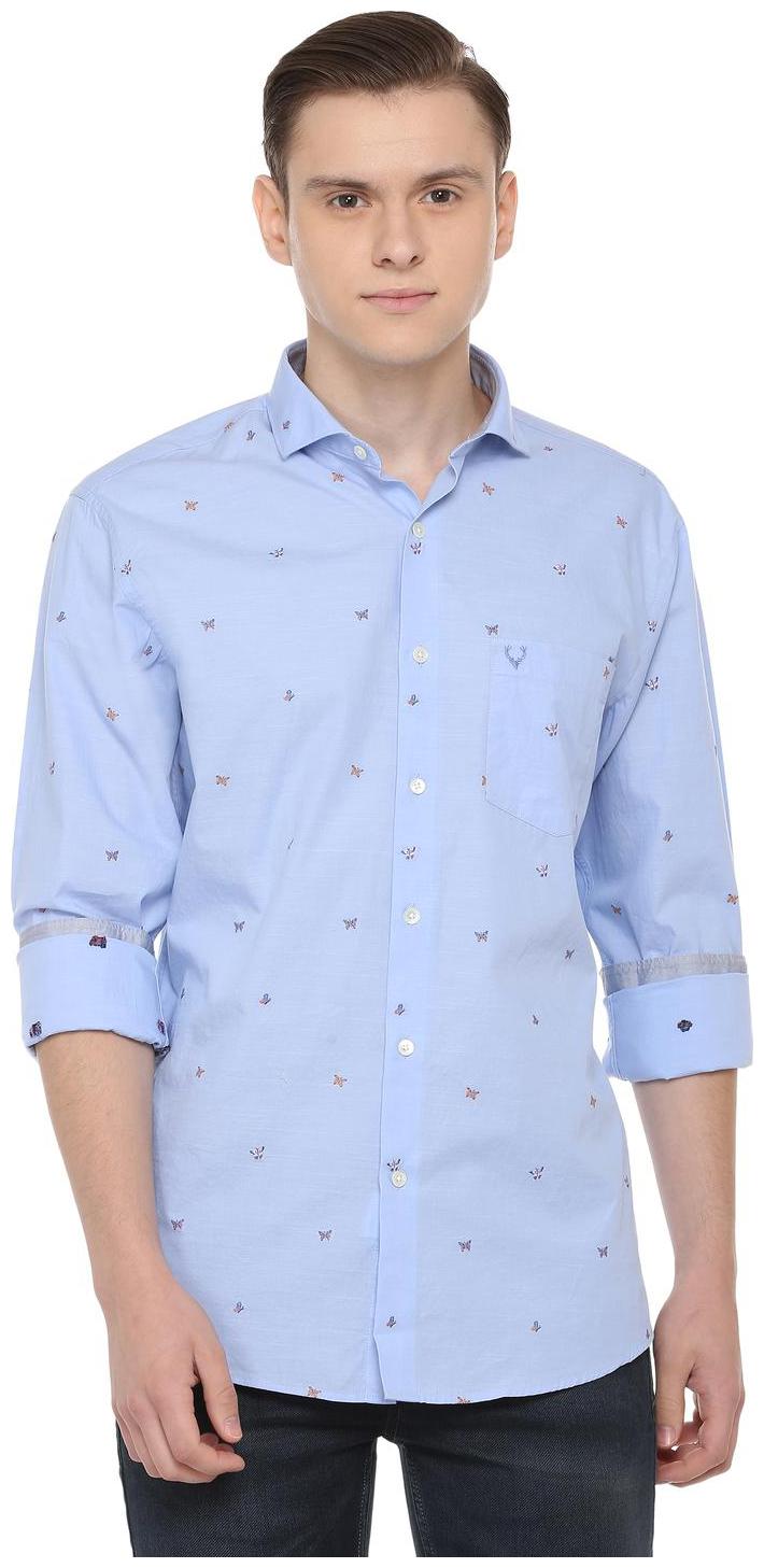 

Allen Solly Men Blue Printed Slim Fit Casual Shirt