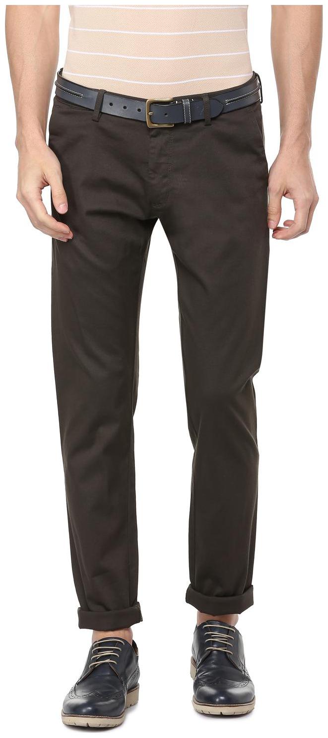 

Allen Solly Men Brown Solid Slim fit Regular trousers