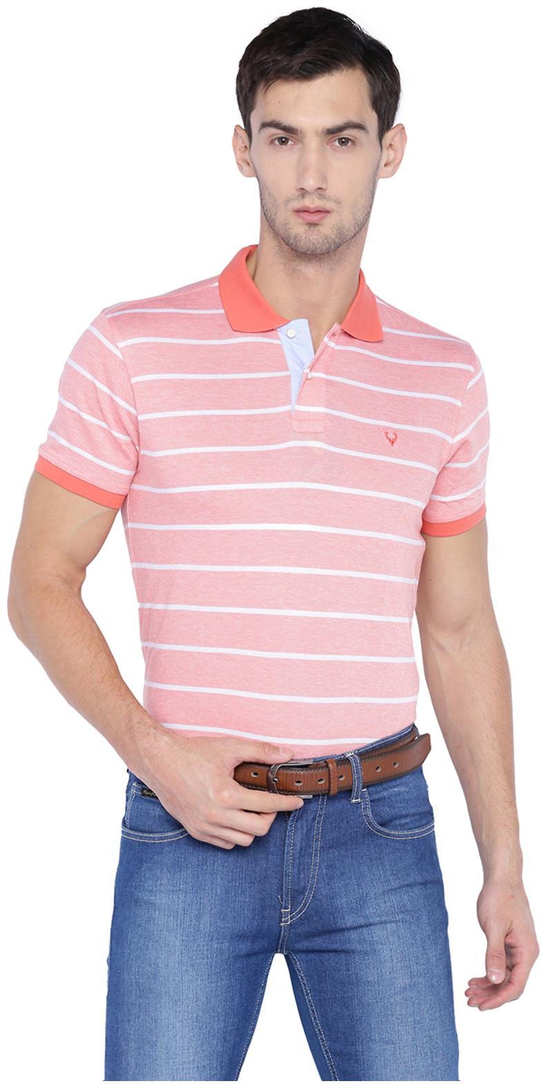 

Allen Solly Men Pink Regular fit Cotton Blend Polo collar T-Shirt - Pack Of 1