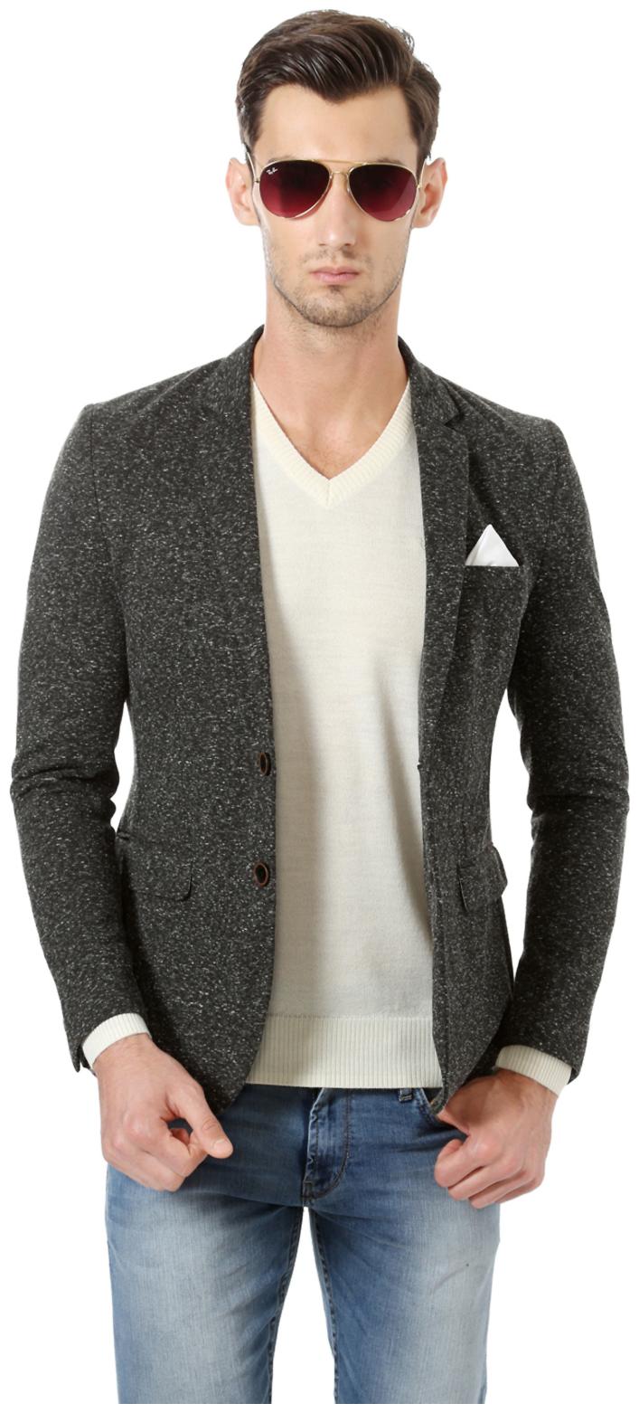 

Allen Solly Super Slim Cotton Grey Blazer