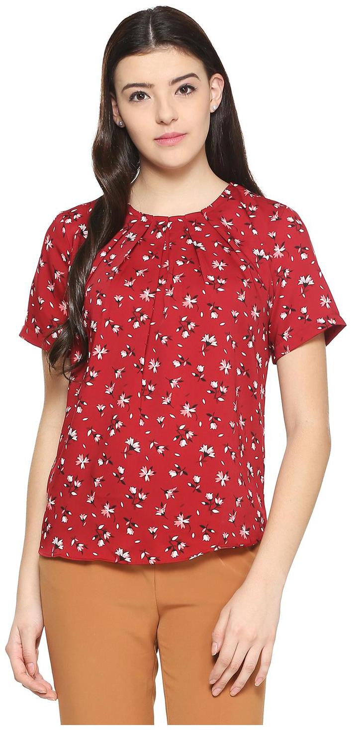 

Allen Solly Women Printed Regular top - Red