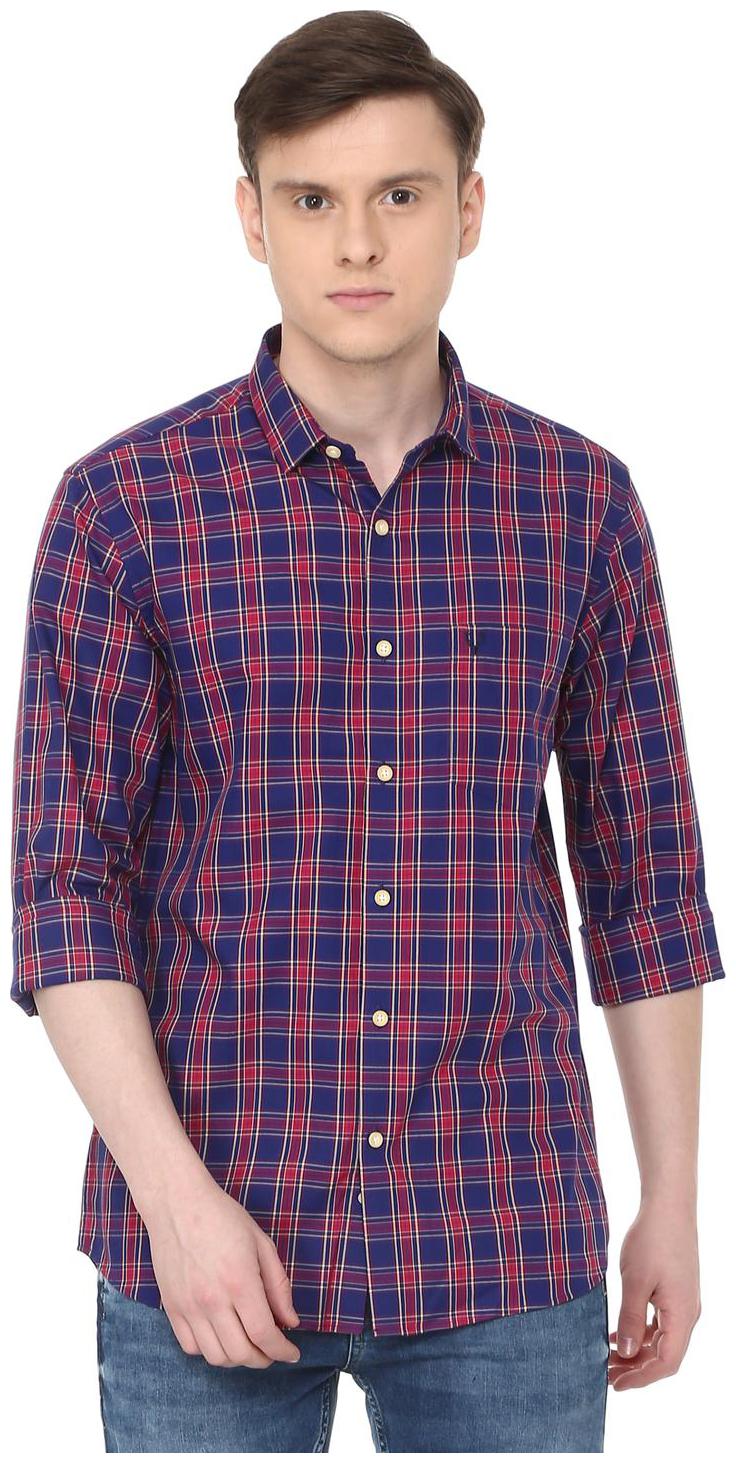 

Allen Solly Men Blue Checked Slim Fit Casual Shirt