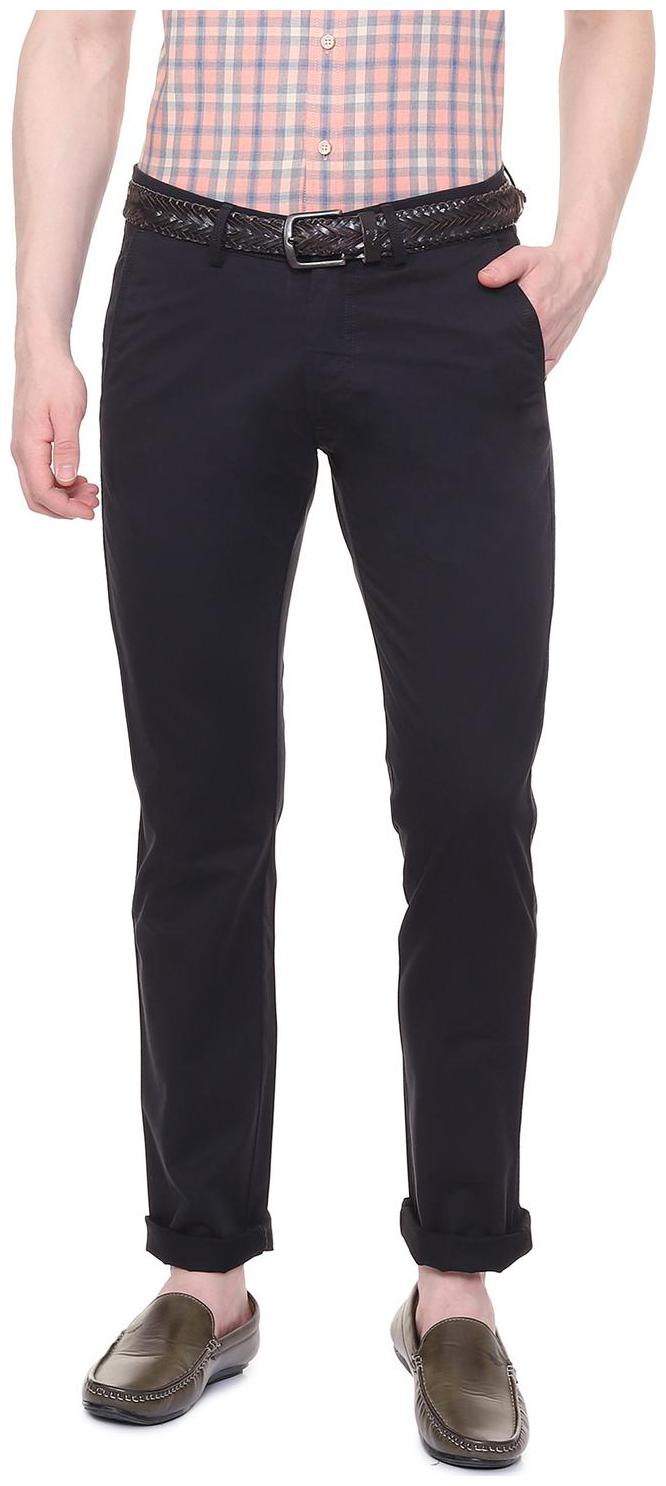 

Allen Solly Men Blue Solid Slim fit Regular trousers