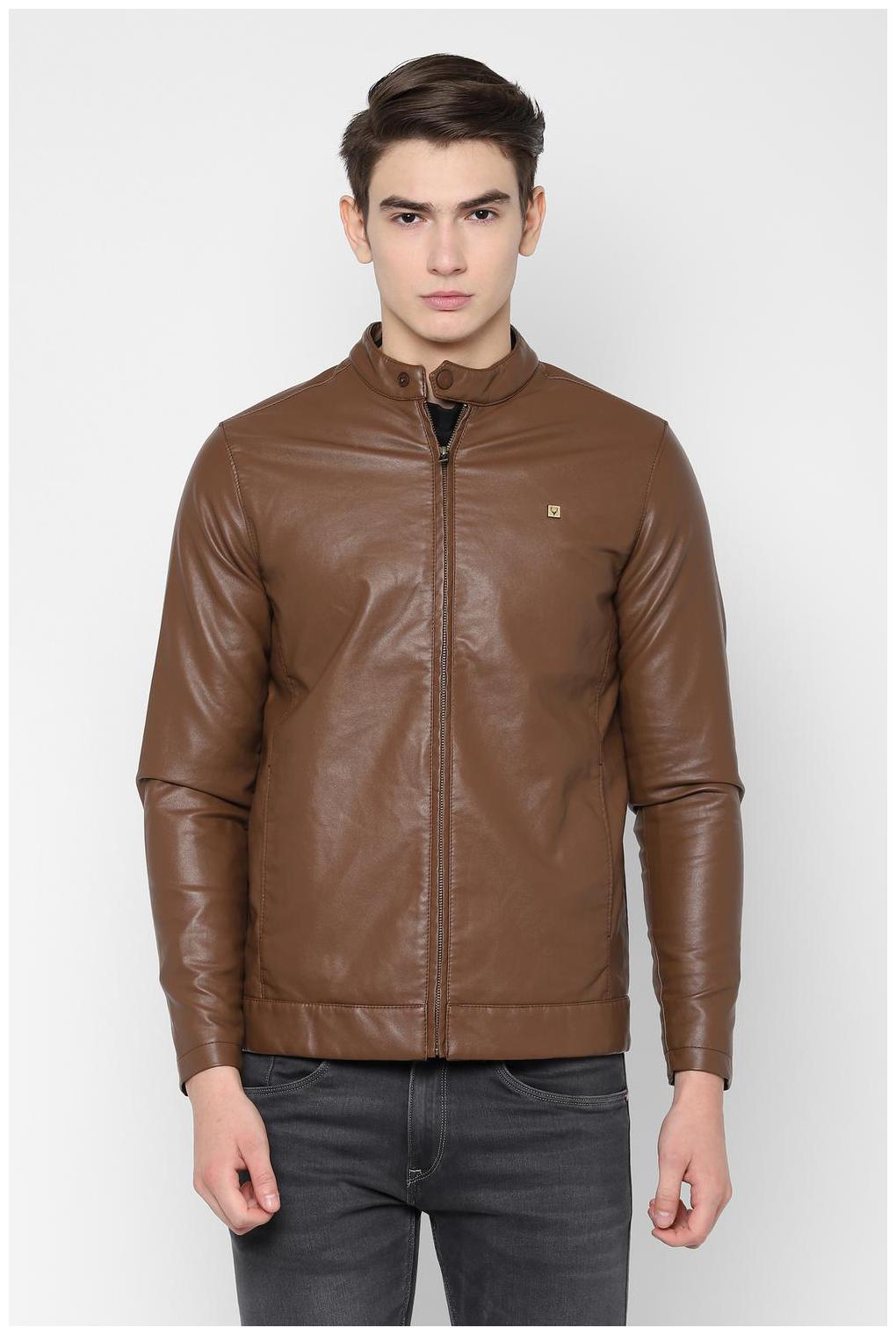 

Allen Solly Men Polyester Leather Jacket Brown