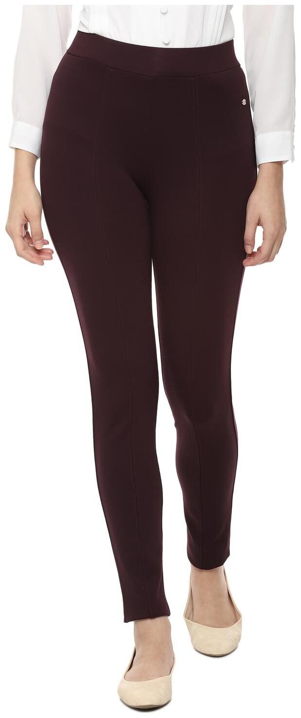 

Allen Solly Women Maroon Regular fit Regular trousers